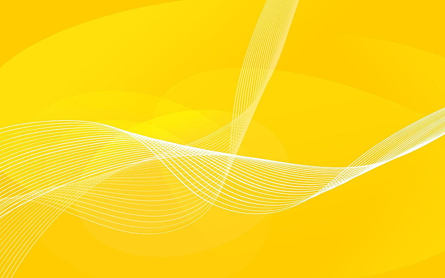 Abstract Yellow Background With White Wavy Lines And Curves HD wallpaper