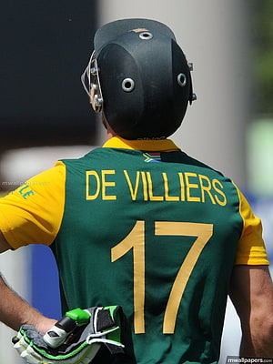 AB de Villiers South Africa Cricket Jersey Number 17 Back View HD phone wallpaper