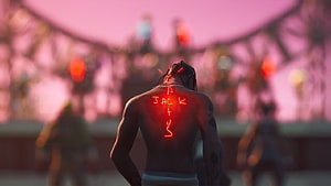 Jack Kactus Neon Tattoo Back View Cyberpunk Character Wallpaper HD wallpaper