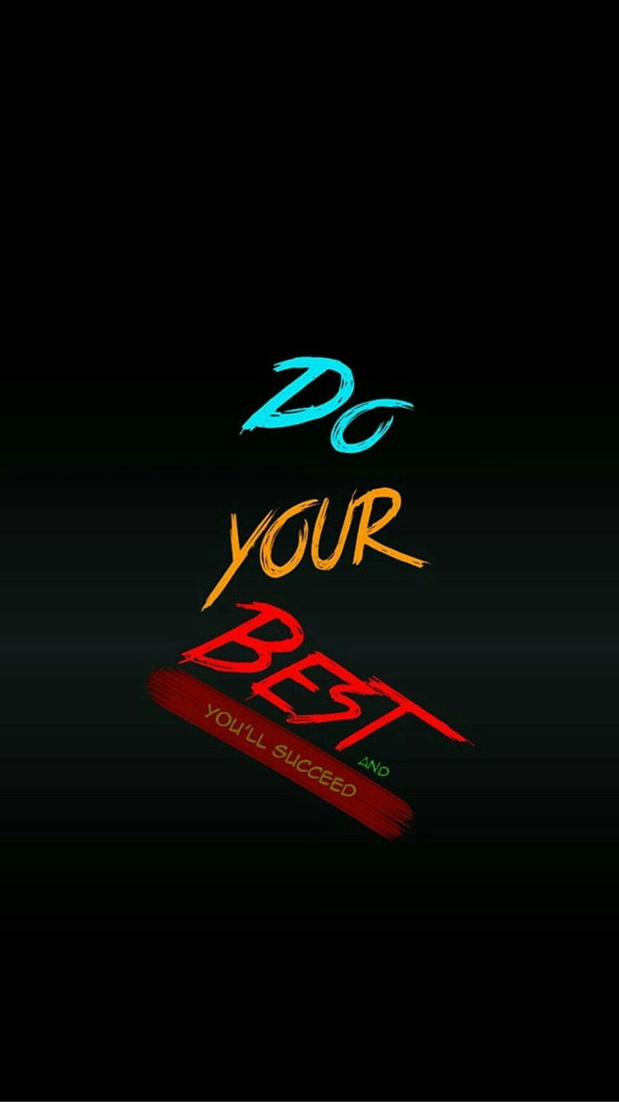 Do Your Best And You'll Succeed Motivational Quote Typography Wallpaper HD phone wallpaper