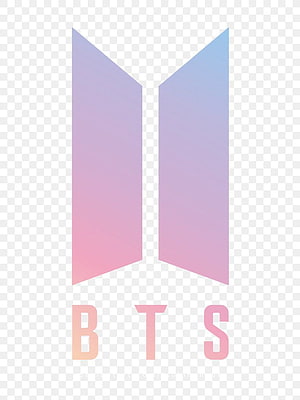BTS Official Logo with Gradient Ribbon Design and Pastel Color Palette HD phone wallpaper