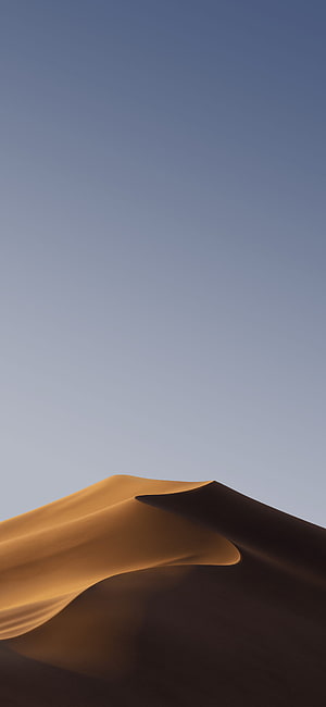 macOS Mojave Default Wallpaper Featuring Golden Sand Dunes and Minimalist Sky HD phone wallpaper
