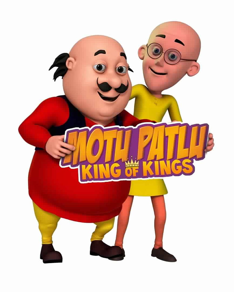 Mothu Patlu King of Kings 3D Animated Characters Holding Logo HD phone wallpaper