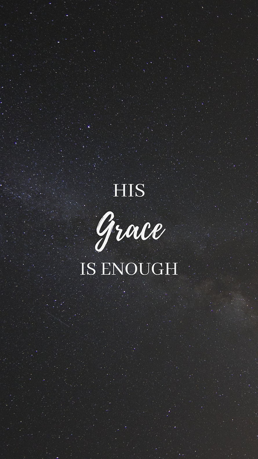 Inspirational Christian Quote on Starry Night Sky Background HD phone wallpaper