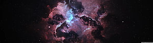 Stunning Deep Space Nebula with Swirling Pink and Blue Cosmic Dust Clouds HD wallpaper