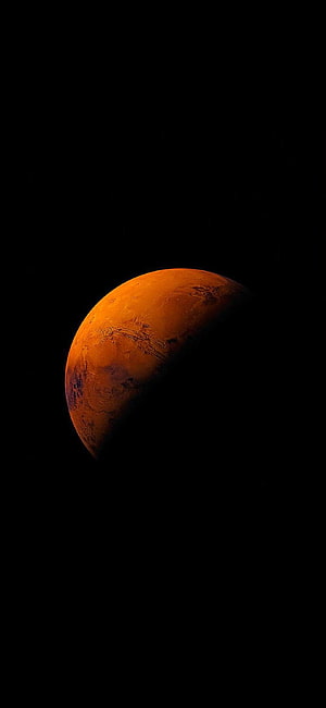 Mars Planet in Deep Space with Dramatic Half-Light Illumination HD phone wallpaper