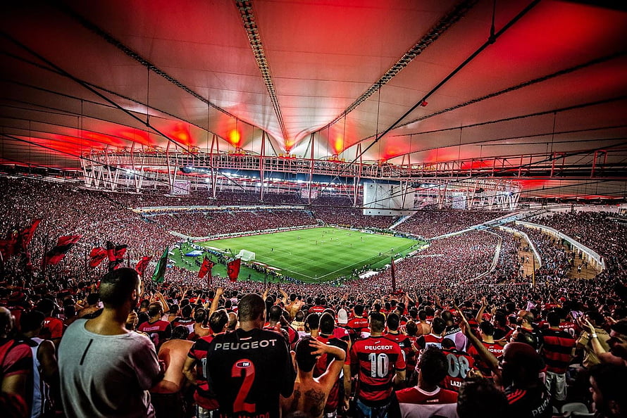 Flamengo Fans Fill Maracanã Stadium for Copa Libertadores Match HD wallpaper