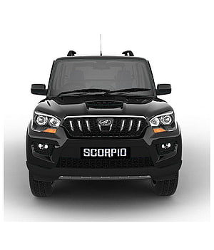 Mahindra Scorpio S11 Black SUV Front View Studio Render HD phone wallpaper