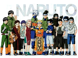 Naruto Shippuden Full Cast Group Portrait with Naruto Uzumaki and Team 7 HD wallpaper