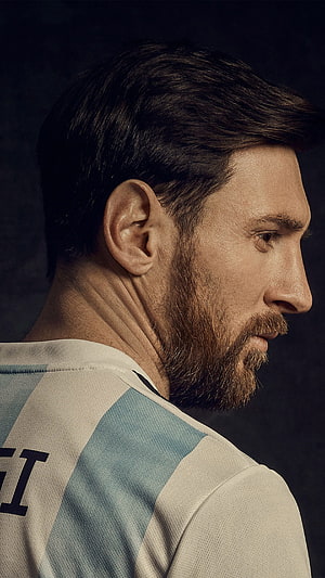 Lionel Messi Argentina National Team Profile Portrait HD phone wallpaper