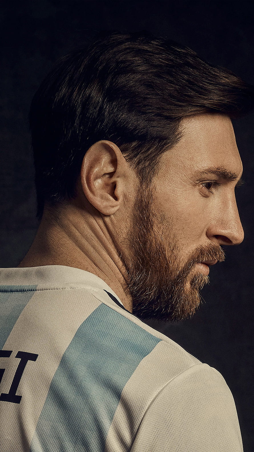 Lionel Messi Argentina National Team Profile Portrait HD phone wallpaper