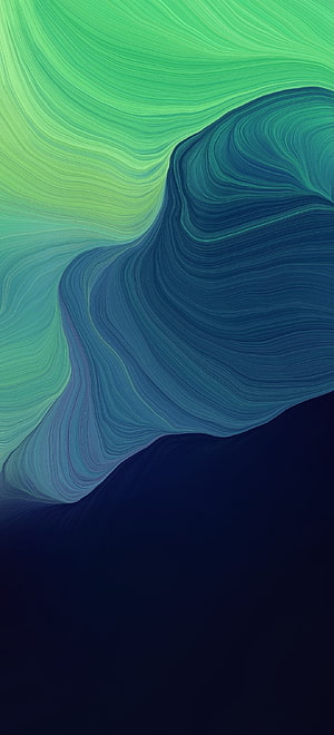 Abstract Green and Blue Wavy Line Art Wallpaper HD phone wallpaper