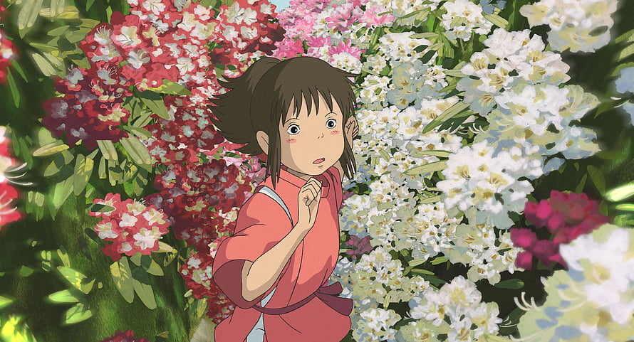 Kiki from Kiki's Delivery Service Standing in a Vibrant Flower Garden HD wallpaper