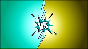 Versus Battle Graphic With Lightning Split Background HD wallpaper