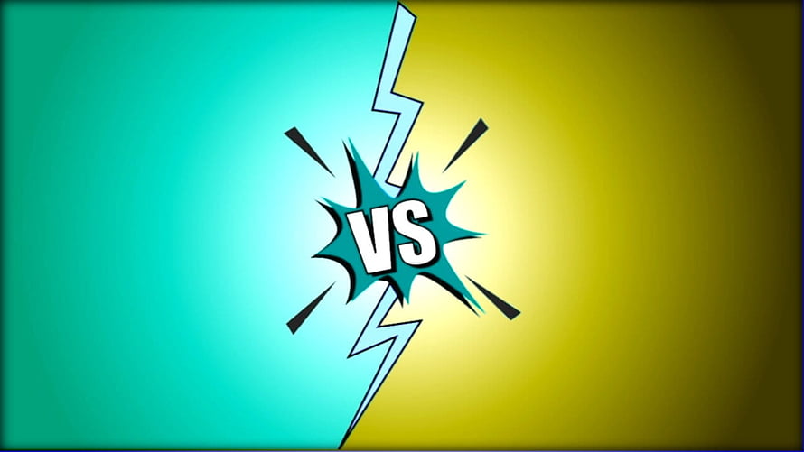 Versus Battle Graphic With Lightning Split Background HD wallpaper