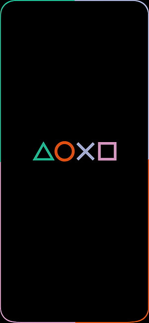 PlayStation Controller Button Icons Minimalist Black Wallpaper HD phone wallpaper
