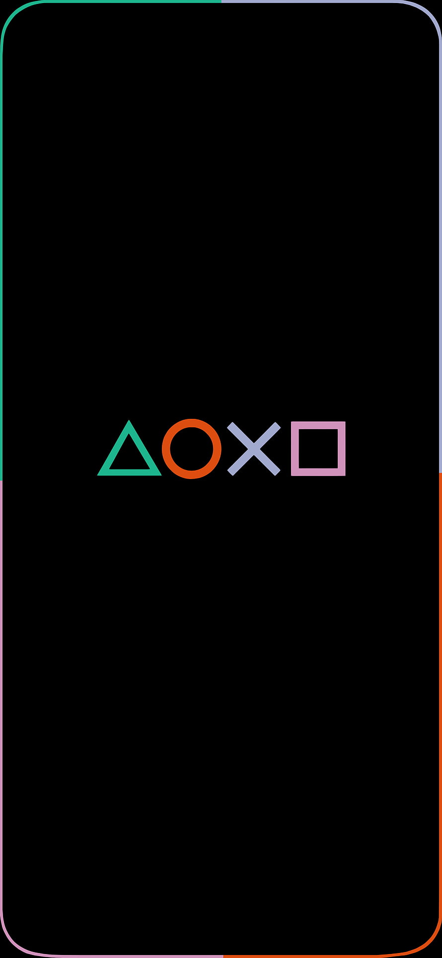 PlayStation Controller Button Icons Minimalist Black Wallpaper HD phone wallpaper