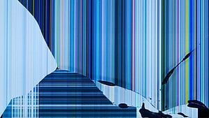 Abstract Glitch Art Wallpaper With Vertical Color Bars And Digital Distortion HD wallpaper