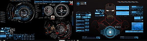 Iron Man HUD Interface with Dual Screen Dashboard and Tactical Display, Iron Man Dual Screen, iron man hud HD wallpaper