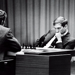 Bobby Fischer in Deep Concentration During a Classic Chess Match HD phone wallpaper