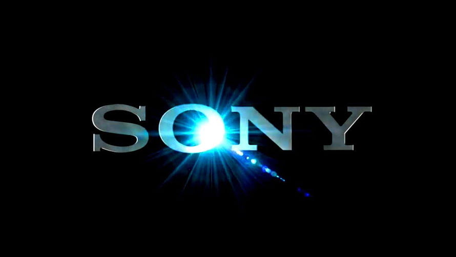 Sony Logo With Blue Lens Flare On Black Background HD wallpaper
