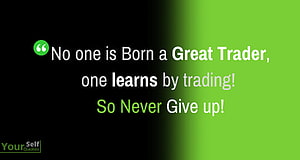 Motivational Trading Quote on Black and Green Gradient Background HD wallpaper