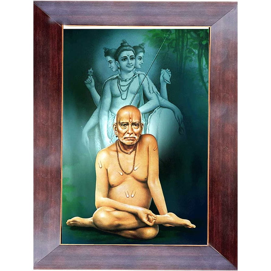 Framed Art Print of Sadhu Monk Meditating with Lord Shiva Background HD phone wallpaper
