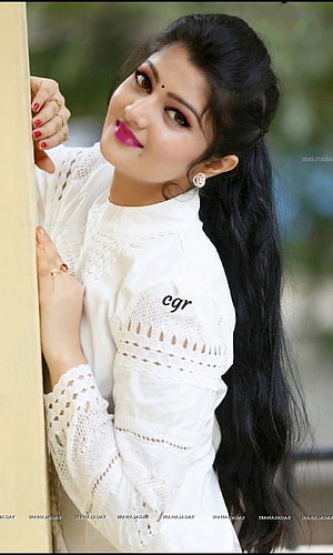 Indian Woman in White Lace Top with Long Dark Hair and Vibrant Makeup, beautiful girl indian, beautiful desi girl HD phone wallpaper