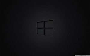 Minimalist Windows 10 Logo on Dark Textured Black Background HD wallpaper