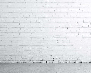 Minimalist White Brick Wall Texture with Concrete Floor for Interior Design HD wallpaper