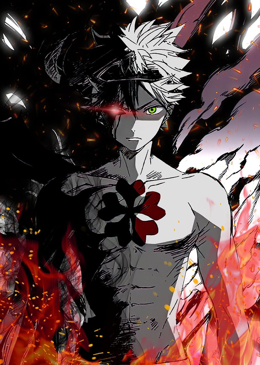 Asta and Liebe from Black Clover in Dark Fantasy Anime Artwork HD phone wallpaper