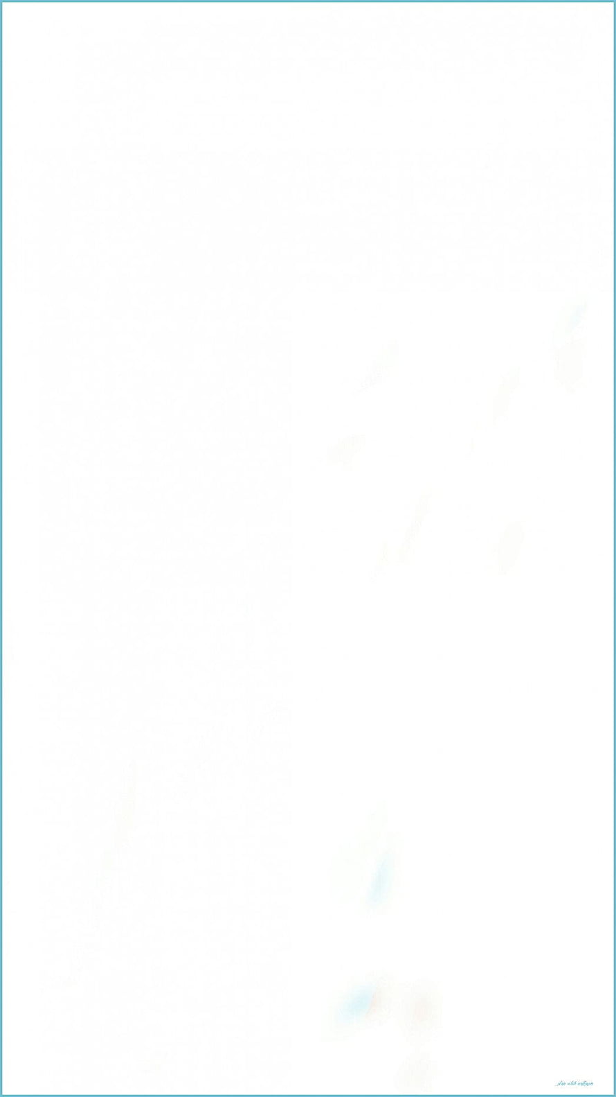 Minimalist Plain White Background with Subtle Cyan Border and Soft Pastel Accents HD phone wallpaper