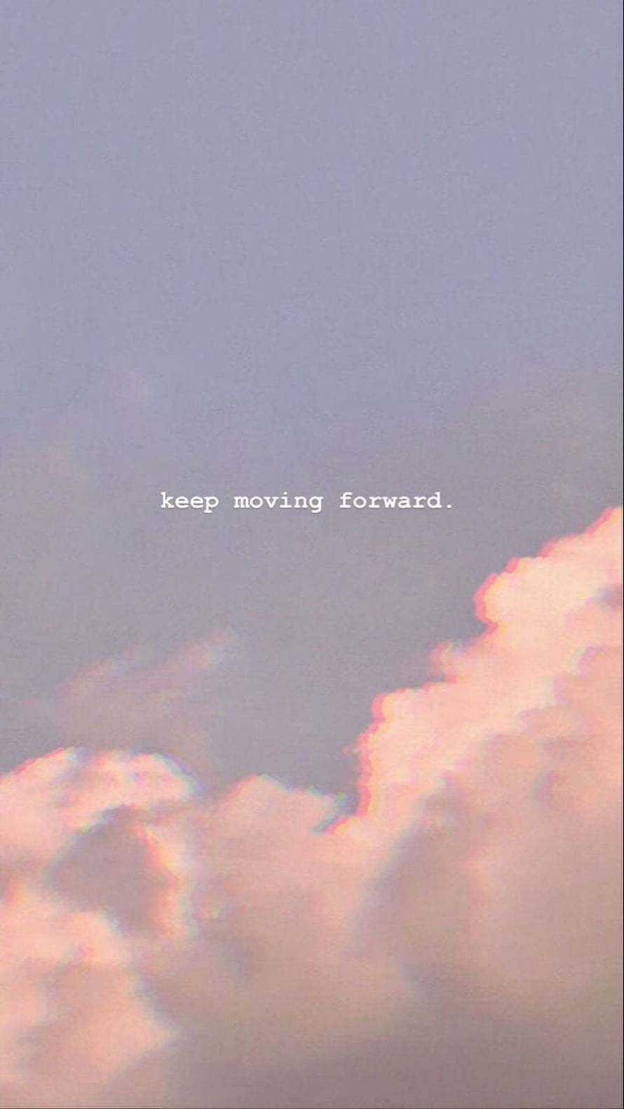 Soft Pastel Sky With Dreamy Clouds and Minimalist Motivational Quote HD phone wallpaper