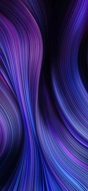 Flowing Purple and Blue Abstract Line Art with Dark Background HD phone wallpaper