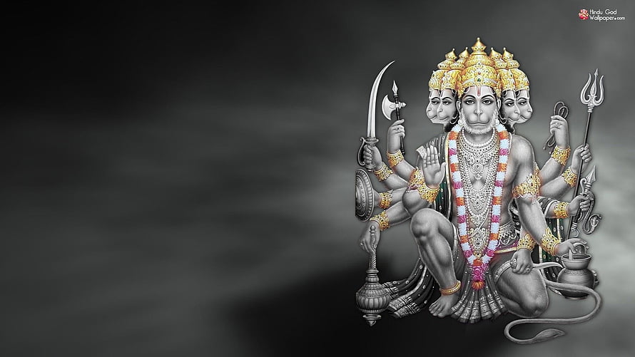 Panchamukha Hanuman Desktop Wallpaper - Five-Faced Lord Hanuman Art, God Laptop, god pc HD wallpaper