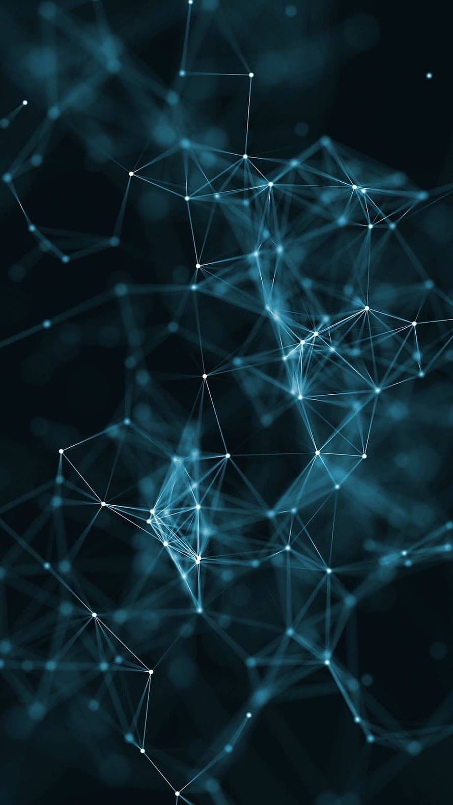 Abstract Blue Geometric Network Wallpaper HD phone wallpaper