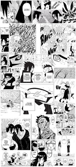 Naruto Shippuden Manga Compilation Featuring Sasuke Uchiha and Naruto Uzumaki Emotional Scenes, Naruto Manga Collage Mobile : Naruto, naruto collage HD phone wallpaper