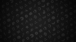 Super Smash Bros Ultimate Icon Pattern Dark Wallpaper HD wallpaper