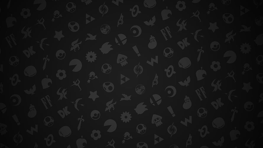 Super Smash Bros Ultimate Icon Pattern Dark Wallpaper HD wallpaper