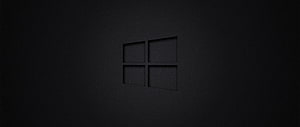Windows 11 Dark Mode Minimalist Desktop Background with Subtle Logo HD wallpaper