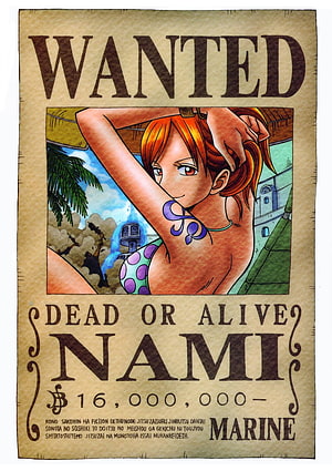 Nami Wanted Poster One Piece Anime Character Illustration HD phone wallpaper