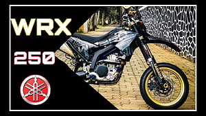 Yamaha WRX 250 Off-Road Motorcycle with Gold Rims and Black Bodywork HD wallpaper