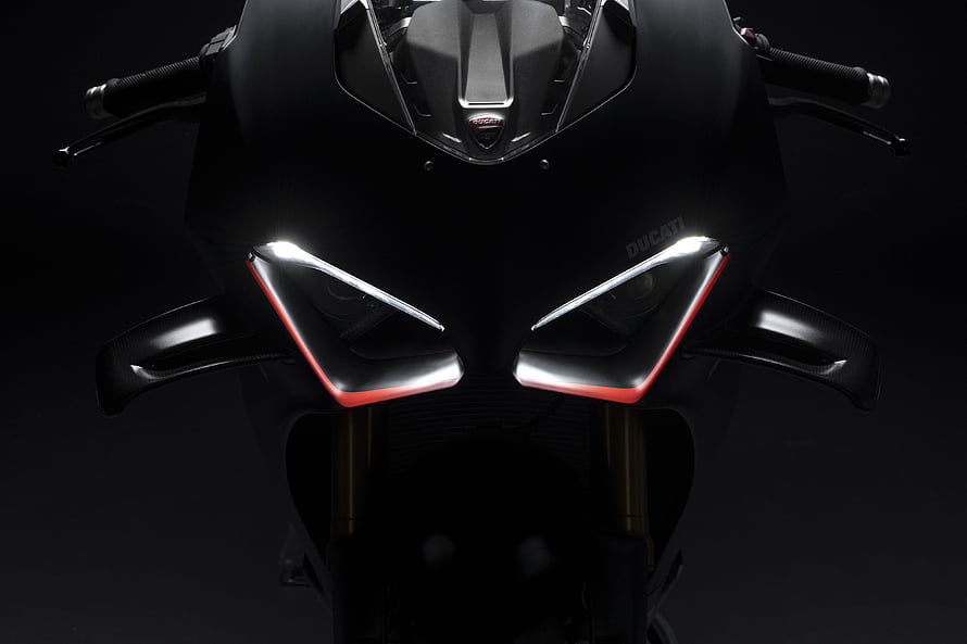 Ducati Panigale V4 Front View With Aggressive LED Headlights HD wallpaper