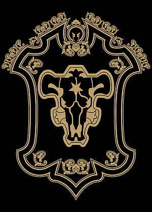 Elegant Gold Ornamental Shield Design With Intricate Floral Patterns On Black Background HD phone wallpaper