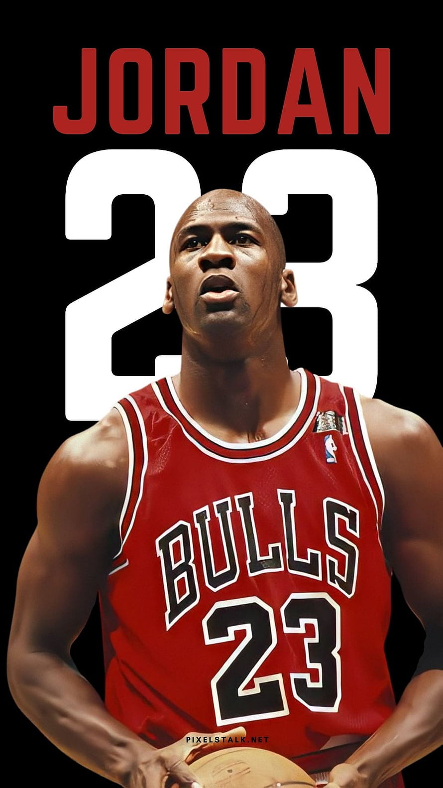 Michael Jordan Chicago Bulls Number 23 Red Jersey Portrait HD phone wallpaper