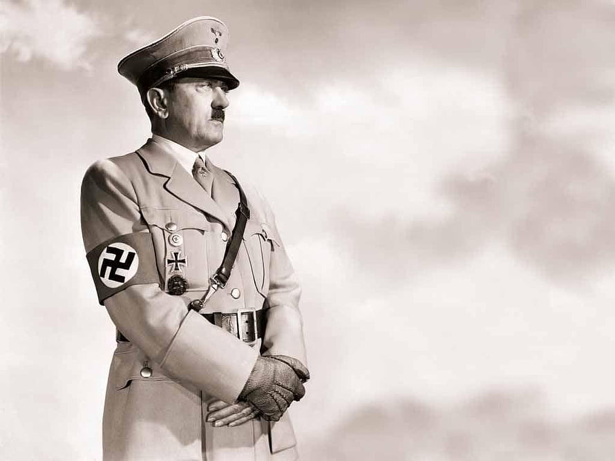 Historical Portrait of Adolf Hitler in Military Uniform with Armband HD wallpaper