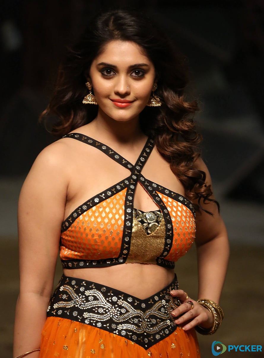 Adah Sharma in Orange and Black Embroidered Lehenga Choli HD phone wallpaper