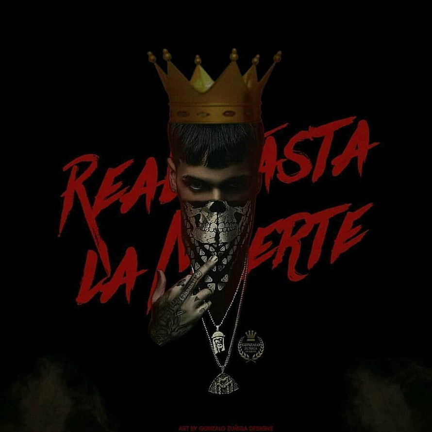 Real Hasta La Muerte Album Artwork with Crowned Portrait and Day of the Dead Face Paint HD phone wallpaper