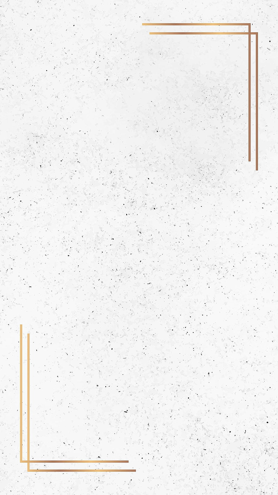 Minimalist Gold Corner Frame on White Marble Texture Background HD phone wallpaper
