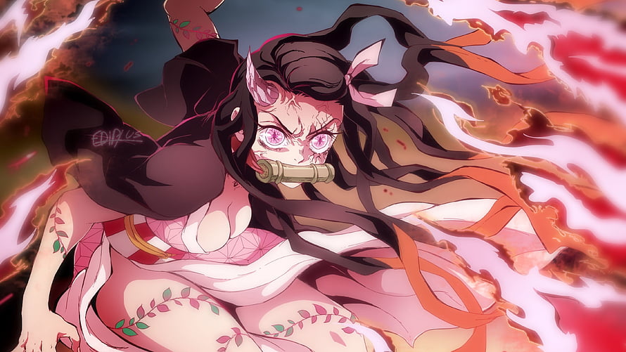 Nezuko Kamado Demon Form Anime Wallpaper HD wallpaper